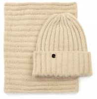 Komplet czapka i komin Fluffy Set - klasyczny Beżowy