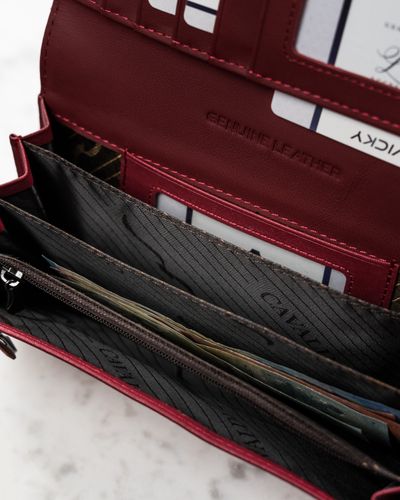 portfel damski skórzany h27-1-sh9-6024 red na Arena.pl