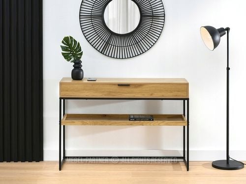 PONADCZASOWA KONSOLA DO PRZEDPOKOJU Z SZUFLADĄ I PÓŁKĄ NORA XL DĄB na Arena.pl