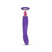 easytoys pleasure pump g-spot vibrator fioletowy 2 nasadki usb