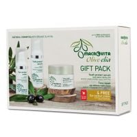 Zestaw MACROVITA Olive.elia: krem przeciwzmarszczkowy na noc 50ml + serum na twarz, szyję i dekolt 30ml + GRATIS krem pod oczy 30ml