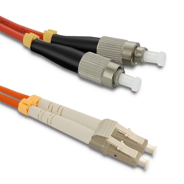 Qoltec Patchcord światłowodowy LC/UPC - FC/UPC | Multimode | 50/125 | OM2 | Duplex | 2m zdjęcie 1