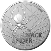 Najniebezpieczniejsze stworzenia Australii: Redback Spider 1 uncja Srebra 2020