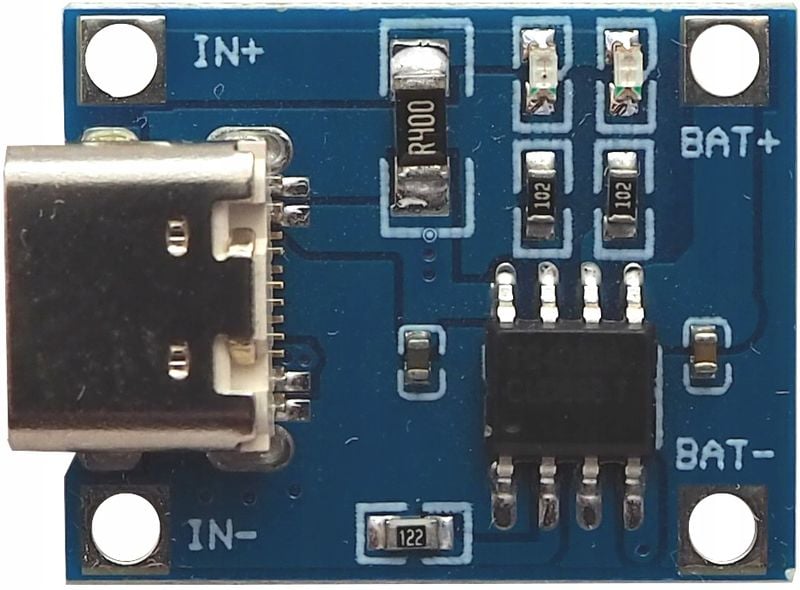 Ładowarka Li-ion 5V 1A 18650 TP4056 USB typ C zdjęcie 1