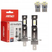 ŻARÓWKI LED H1 1:1 ORYGINALNY ROZMIAR DOPASOWANE 6000K 60W 5600LM + W5W LED