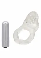 nubby lovers delight - silikonowy pierścień wibrujący, wodoodporny usb