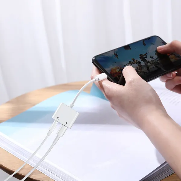 adapter joyroom s-y104 słuchawkowy lightning - lightning / mini jack zdjęcie 7
