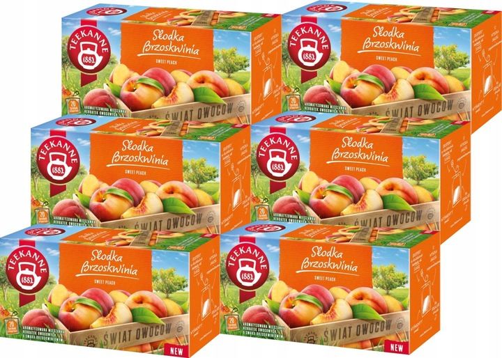 (x6) TEEKANNE Herbata Słodka Brzoskwinia 20tb zdjęcie 1