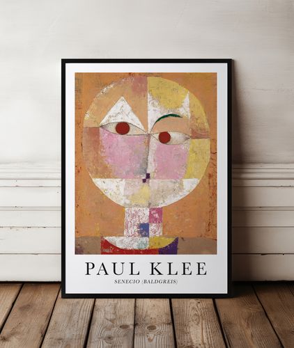 Plakat Paul Klee portret Senecio 50x70 cm w czarnej ramie na Arena.pl