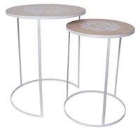 Kpl 2 stolików z wzorem