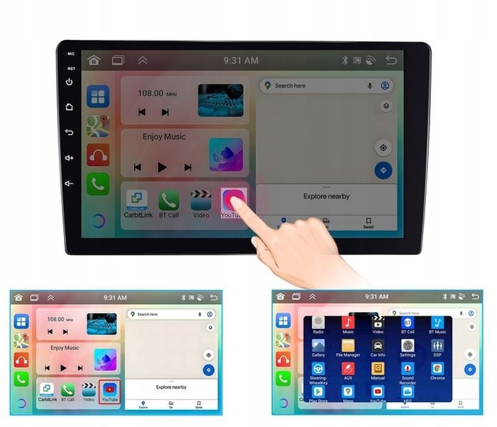 RADIO SAMOCHODOWE 2 DIN 4GB/64GB ANDROID AUTO CARPLAY ANDROID 13 RDSDSP 10" zdjęcie 13