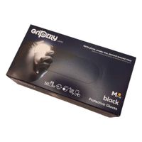 rękawice nitrylowe czarne gripzzly m 50szt zarys