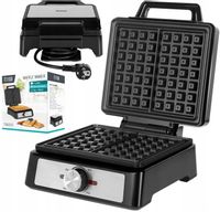 Gofrownica 2 gofry 1600W inox regulacja mocy Teesa