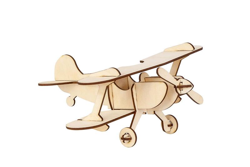 Samolot dwupłatowy, puzzle 3D 18 el. zdjęcie 1