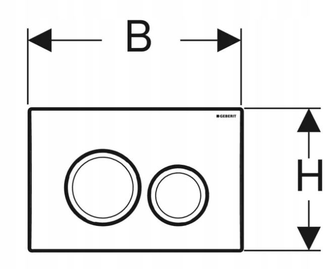 Przycisk spłukujący do WC Geberit Delta Biały zdjęcie 2
