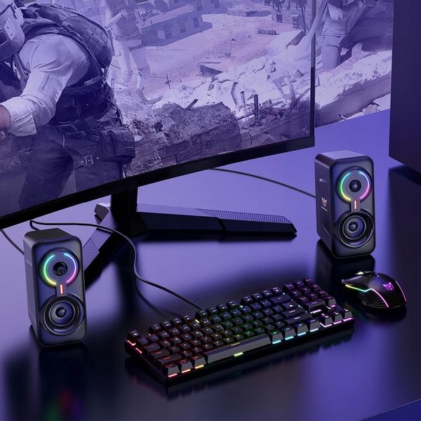 ONIKUMA L6 GŁOŚNIKI GAMINGOWE RGB BLUETOOTH 5.0 USB AUX DO KOMPUTERA GRANIA zdjęcie 8