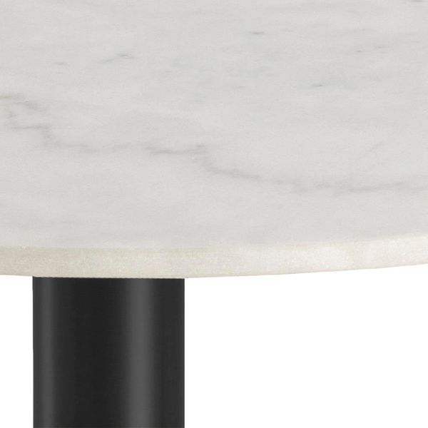Stół okrągły Corby marmur/czarny 105cm zdjęcie 5