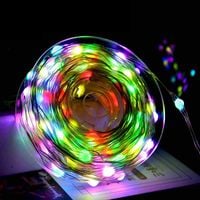 Lampki Druciki Na Baterie 50 Led Wielokolorowe