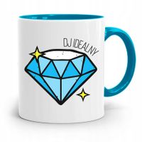 Dla Dja Muzyka Kubek Błękitny Dj Idealny Z Nadrukiem Ze Zdjęciem