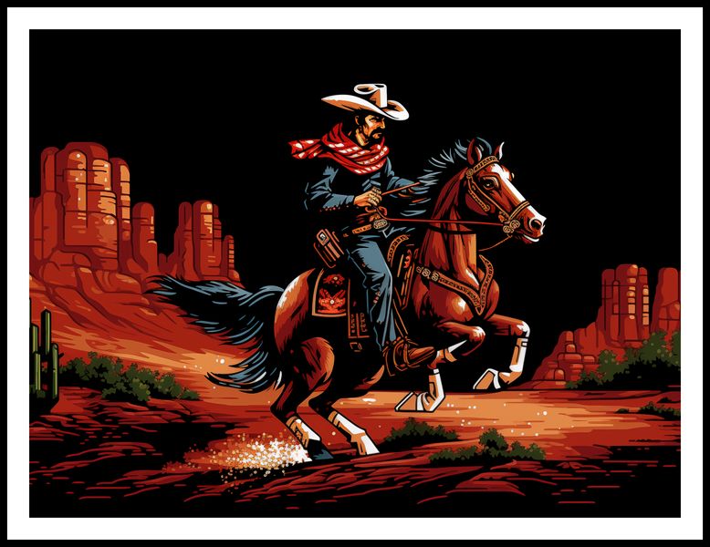 Plakat 100x75cm Galop przez Prerię zdjęcie 3