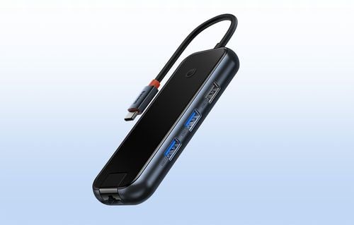Baseus AcmeJoy 6w1 USB-C do 2xUSB 3.0 + USB 2.0 + USB-C PD + HDMI + RJ45 na Arena.pl