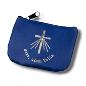 Etui Na Różaniec Niebieskie Zamykane Na Zamek Skóropodobne