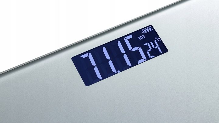 Waga łazienkowa Grundig z termometrem WYŚWIETLACZ LCD SZKLANA do 180kg zdjęcie 2
