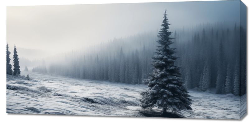 Obraz 100x50cm Samotna Choinka zdjęcie 1