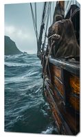Obraz 50x90cm Statek na Falach