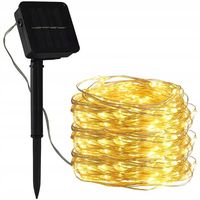 Lampki CHOINKOWE solarne do ogrodu 100 LED TSG-408 świąteczne ZEWNĘTRZNE 2m