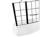 Parawan na wannę 120x140 nawannowy Loft szprosy czarny otwierany