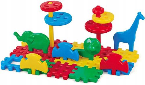 MARIOINEX Klocki Konstrukcyjne Wafle DUŻE Zabawki dla DZIECI Zestaw KLOCKÓW na Arena.pl