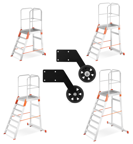 Koła (2 szt.) rolki do drabin magazynowych z wejściem jednostronnym ALOSS na Arena.pl