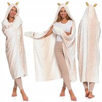 Koc z Kapturem KOCOBLUZA DZIEŃ BABCI DZIADKA Ciepło i Wygoda Na Zimę MORAJ