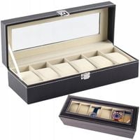 PUDEŁKO ETUI ORGANIZER SZKATUŁKA NA ZEGARKI 6szt