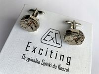Spinki do mankietów koszuli EXC Mechanizm Zegarka Steampunk Zegar Zegarki