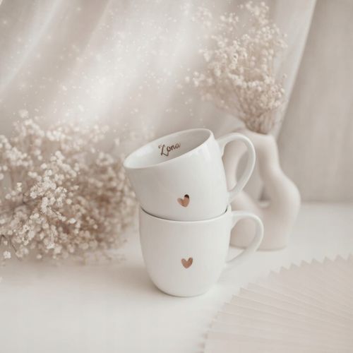 Prezent na ślub dla młodej pary Piękny zestaw porcelanowych kubków Mąż Żona na Arena.pl