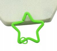 Kółko do Breloczka Kluczy Zielone Gwiazdka DIY Green Star Zawieszka 2 szt