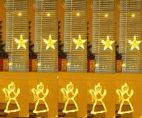 ANIOŁY GIRLANDA NA OKNO KURTYNA LAMPKI CHOINKOWE