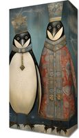 Obraz 20x40cm Królewskie Pingwiny