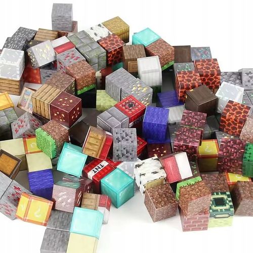 Minecraft Magnetyczne Klocki Montessori Świat Kostki Zestaw Mix 100 EL na Arena.pl