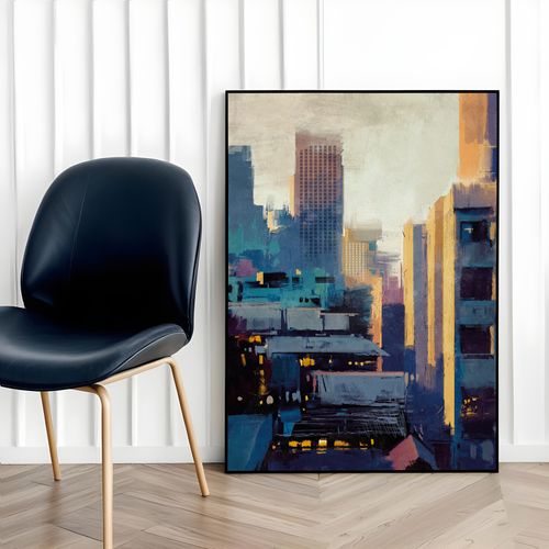 Plakat metropolis metropolia street art 40x50 cm w czarnej ramie na Arena.pl