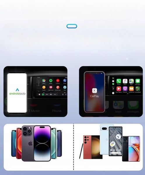 BEZPRZEWODOWY ADAPTER ANDROID AUTO CARPLAY 2W1 IPHONE USB USB-C zdjęcie 4