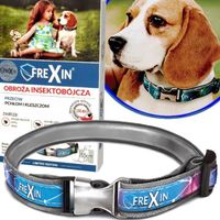 FREXIN OBROŻA NA PCHŁY I KLESZCZE DLA PSA PSÓW ŚREDNIE RASY REGULOWANA 55cm