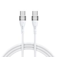 trwały elastyczny kabel przewód usb-c - usb-c pd 65w 1m biały