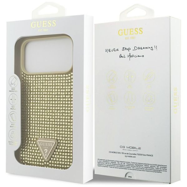 Etui Guess Rhinestone Triangle Logo do iPhone 17 Pro Max złoty zdjęcie 8