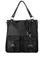 Torebka damska skórzana shopperka czarna duża shoper TD901