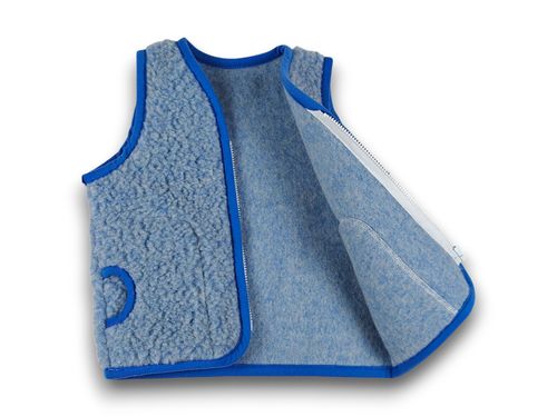 Kamizelka Wełniana Merynos Tumbler Niebieska 2-3 Lata, Indygosklep.pl na Arena.pl