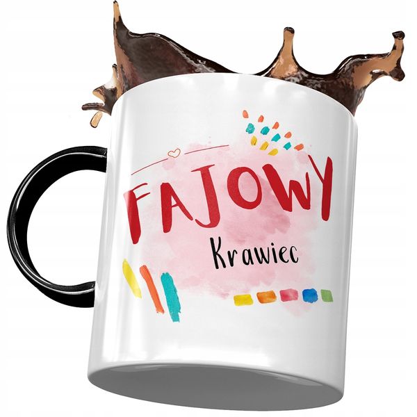 Kubek Czarny Krawca Fajowy Krawiec Z Nadrukiem Ze Zdjęciem zdjęcie 1