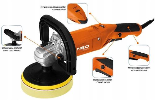 Polerka 900W 6 STOPNI REGULACJI obroty 600-3000 150 mm 04-701 NEO TOOLS na Arena.pl